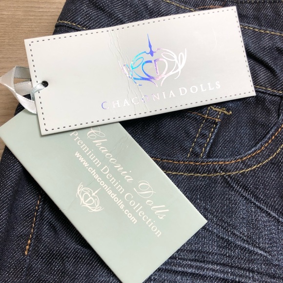 NEW Chaconia Dolls Denim Micro Mini Skirt Womens XL Dark Wash Cotton Preppy - Picture 3 of 10